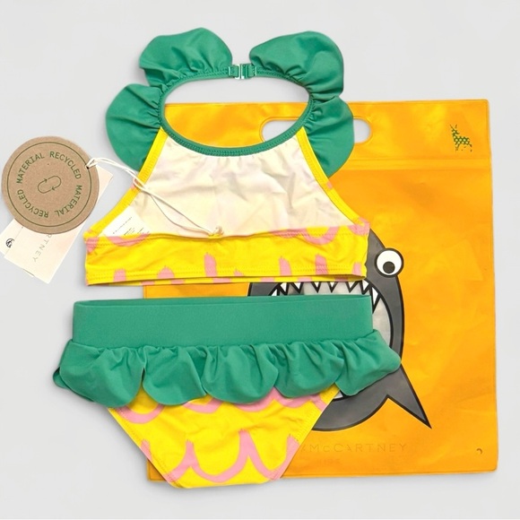 NWT Stella McCartney Kids Pineapple Two Piece Bikini Set, Size 5 - Picture 3 of 3